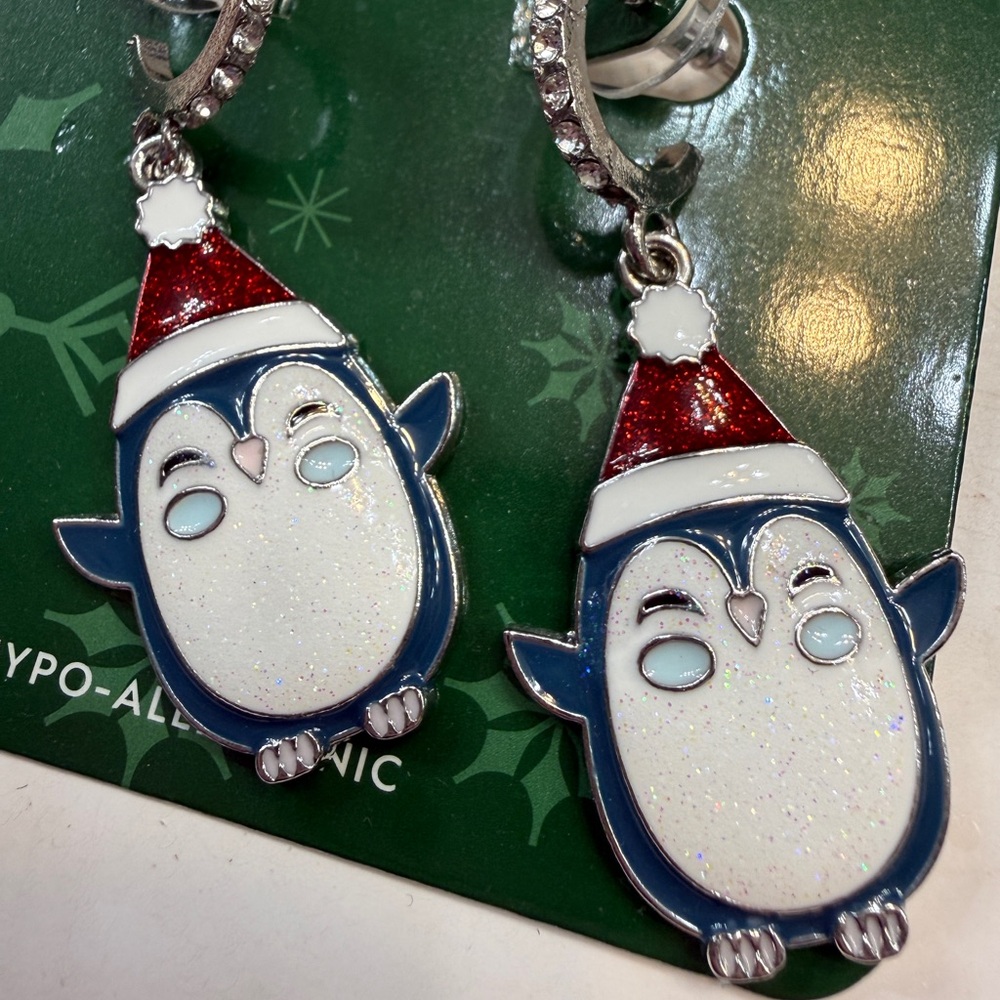 Festive Penguin Earrings